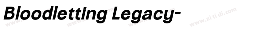 Bloodletting Legacy字体转换